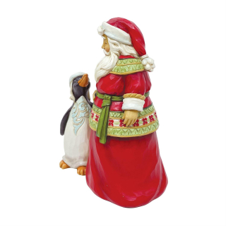 Babbo Natale con pinguino 13 cm Jim Shore 6012967