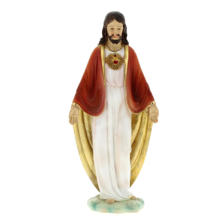 Statua Sacro Cuore di Gesù in resina 20 cm