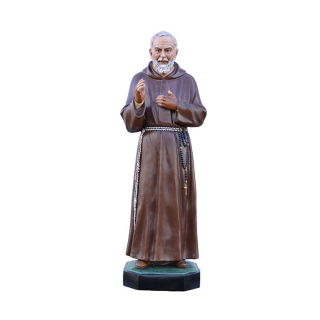 Statua San Pio in resina dipinta 130 cm
