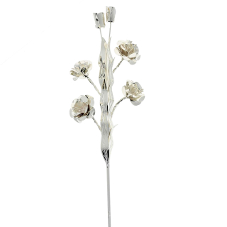Giglio per statua in metallo argentato 30 cm
