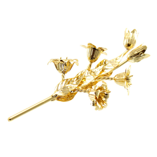 Giglio per statua in metallo dorato 12 cm