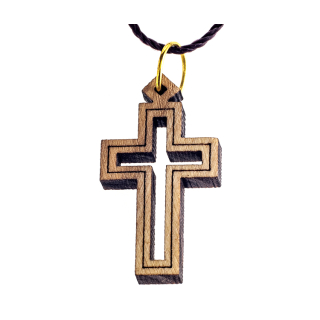 Croce traforata in ulivo 2,5x1,5 cm