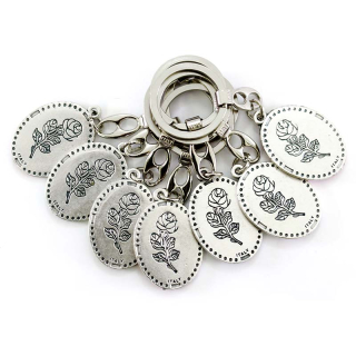 Portachiavi Madonna di Lourdes ovale smalto 3x9,5 cm