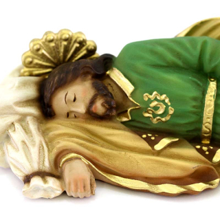 Statua San Giuseppe dormiente in resina 20 cm