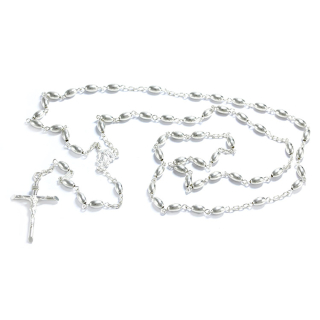 Rosary Lucid Pearl Silver 800°° Grain 5x7  mm