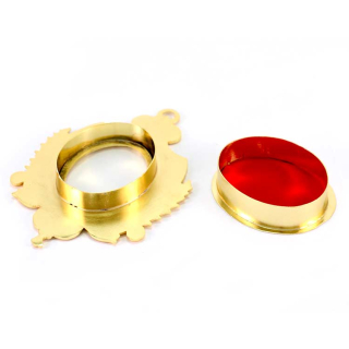 Reliquiario cornice dorata con strass 10x13,5 cm