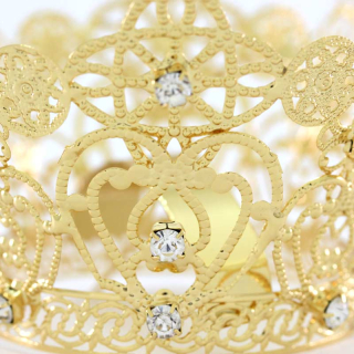 Corona Reale per statua in metallo dorato Diametro 8 cm