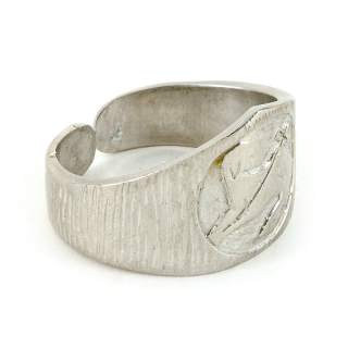 Anello Vescovile con Agnello Immolato in argento 925°°