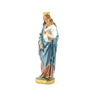 Statua Madonna Ausiliatrice in gesso 30 cm